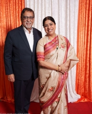 Arvinder Bubber and his wife make an appearance at the event   