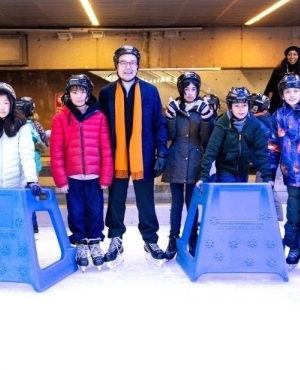 Young Girls perform a dance on the ice 