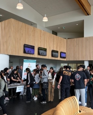 Attendees in huge numbers at the job fair 