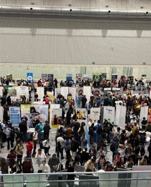 A bird's eye view of the exhibit 