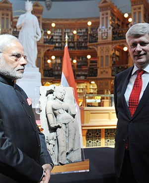 Sculpture dates back to 12th century. Being returned in accordance with 1970 UNESCO Convention