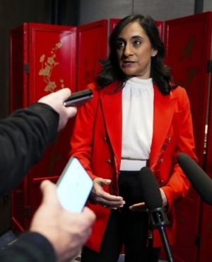 Minister of Foreign Affairs Anita Anand speaks to reporters in Beijing, China; Courtesy: Canadian Press
