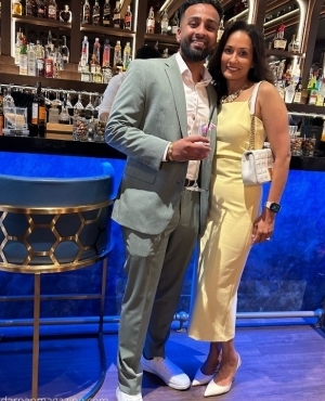 Gary's son Karan Bakshi and wife Anu Bakshi 