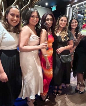 Lovely ladies pose at the event 