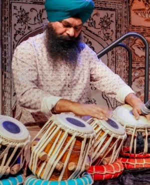 Amarjeet Singh of Naan Foundation on tabla 