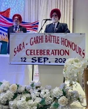Ex-Servicemen giving speech at the event 
