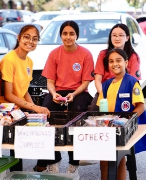 Young volunteers hard at work 