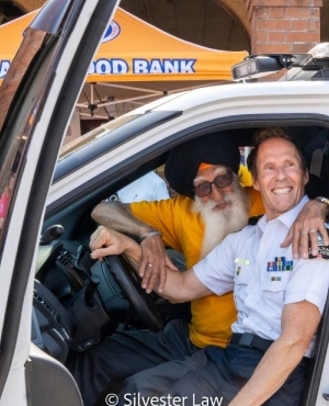  Delta Police Chief, Neil Dubord, comes out to show his support for the drive 