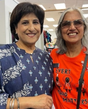 Raj Arena President of Seva Thrift Store and Dr. Balbir Gurm, Faculty member in the Faculty of Health at KPU 