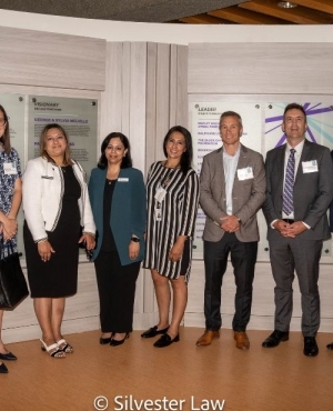 RBC's Lisa Campardo, Devinder Gill pose with Surrey Hospitals COO Azra Hussain 