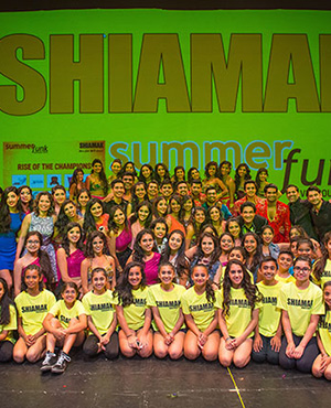 The SHIAMAK Team - the instructors, Special Potential Batch, Advanced Training Program, and Junior Advanced Training Program students with Shiamak Davar & Marzi Pestonji.