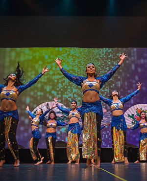 Shiamak’s Special Potential Batch displaying a Shiamak style indo - contemporary piece.