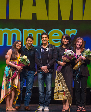 Shiamak Davar & Marzi Pestonji with the judges Pamela Rosa, Kanika Sasan and  Kashmira Pestonji SUMMER FUNK 2015 – Rise of the Champions.