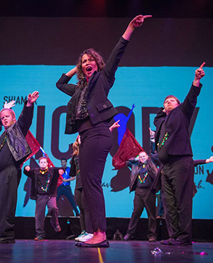 “Have Spirit. Will Triumph!” Senior Instructor Suragini Ravindran with the VICTORY dance class from the North Shore Connexxions Society 