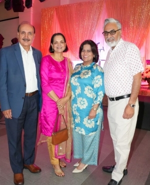  Speaker of the house Raj Chouhan, wife Inder Chouhan, Deep Chohan and Perminder Chohan all pose for a photo  