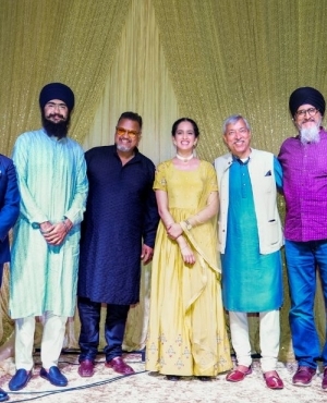  Amrita Kaur, Kamal Sharma the concert organizer and Amrita's dad pose for a picture 