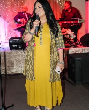 Media personality Tarannum Thind is the MC for the night 