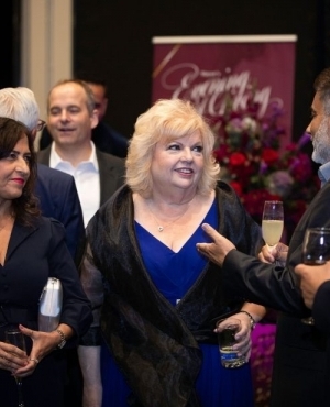 Balraj Mann of BM Group of Companies chats with Mayor Brenda Locke 