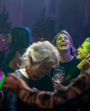 Attendees having a great time on the dance floor 