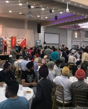 Crowd waiting to welcome MP Sukh Dhaliwal 