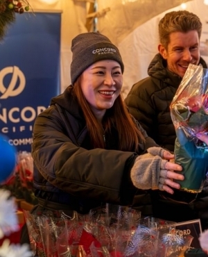 Attendees are happy to be at the event 