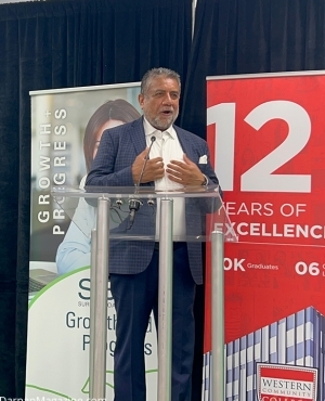 MP Sukh Dhaliwal addresses the audience 