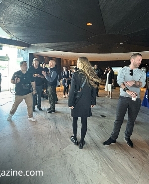 Staff and public gathered for event at Science World 