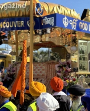 Sangat getting ready for the parade at Ross Stree Gurudwara