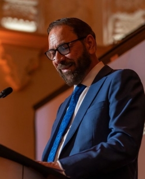  MLA for Surrey Fleetwood Mr.Jagrup Brar takes to the podium to say a few words 