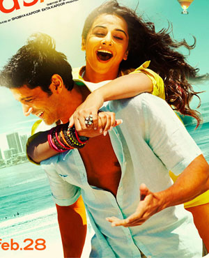 The film is directed by Saket Chaudhary and features Farhan Akhtar, Vidya Balan, & Vir Das